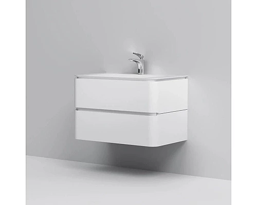 Заказать Тумба с раковиной белый глянец 80 см Am.Pm Sensation M30FHX0802WG + M30WPC0801WG в магазине сантехники Santeh-Crystal.ru