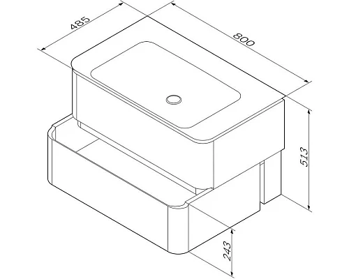 Купить Тумба с раковиной мятный глянец 80 см Am.Pm Sensation M30FHX0802GG + M30WPC0801WG в магазине сантехники Santeh-Crystal.ru