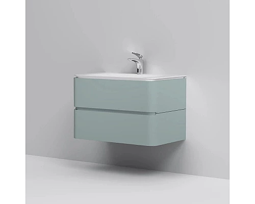 Купить Тумба с раковиной мятный глянец 80 см Am.Pm Sensation M30FHX0802GG + M30WPC0801WG в магазине сантехники Santeh-Crystal.ru