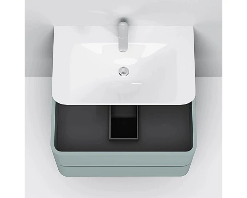 Купить Тумба с раковиной мятный глянец 80 см Am.Pm Sensation M30FHX0802GG + M30WPC0801WG в магазине сантехники Santeh-Crystal.ru