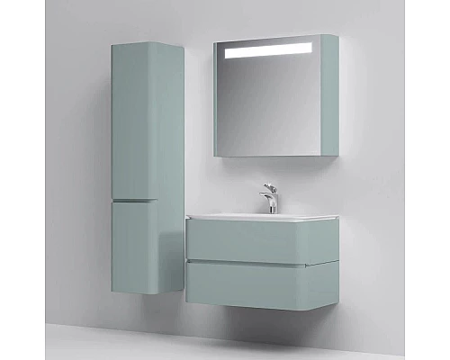 Купить Тумба с раковиной мятный глянец 80 см Am.Pm Sensation M30FHX0802GG + M30WPC0801WG в магазине сантехники Santeh-Crystal.ru