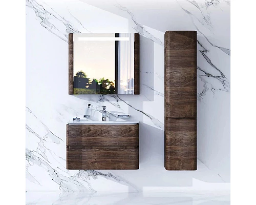 Приобрести Комплект мебели орех 80 см Am.Pm Sensation M30FHX0802NF + M30WPC0801WG + M30MCR0801NF в магазине сантехники Santeh-Crystal.ru