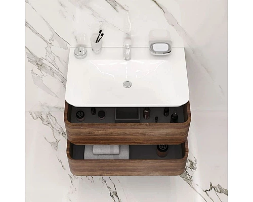 Приобрести Комплект мебели орех 80 см Am.Pm Sensation M30FHX0802NF + M30WPC0801WG + M30MCR0801NF в магазине сантехники Santeh-Crystal.ru