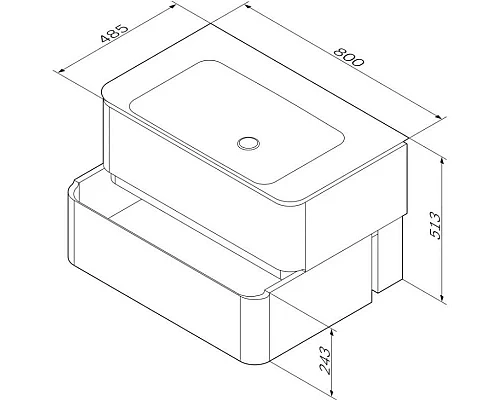 Приобрести Тумба с раковиной орех 80 см Am.Pm Sensation M30FHX0802NF + M30WPC0801WG в магазине сантехники Santeh-Crystal.ru