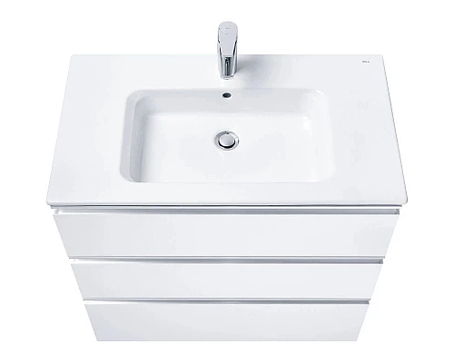 Заказать Тумба с раковиной белый глянец 80,5 см Roca The Gap 857553806 + 3279A4000 в магазине сантехники Santeh-Crystal.ru