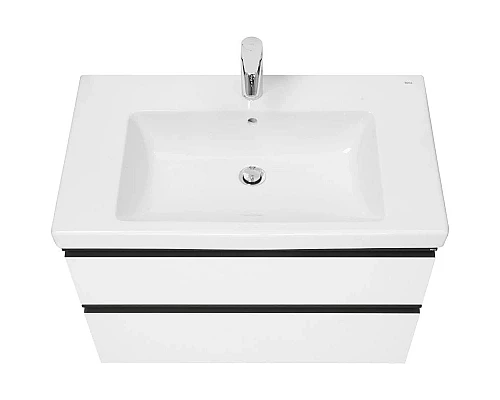 Заказать Тумба с раковиной белый глянец 80 см Roca Domi 857536806 + 3270M0004 в магазине сантехники Santeh-Crystal.ru