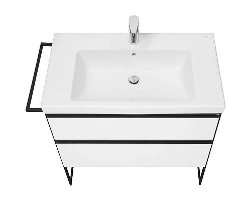 Заказать Тумба с раковиной белый глянец 80 см Roca Domi 857536806 + 3270M0004 в магазине сантехники Santeh-Crystal.ru