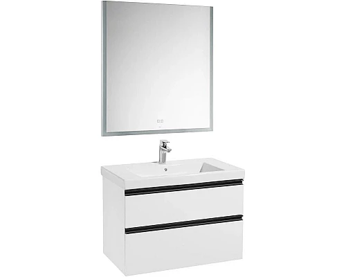 Заказать Тумба с раковиной белый глянец 80 см Roca Domi 857536806 + 3270M0004 в магазине сантехники Santeh-Crystal.ru