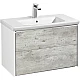 Купить Комплект мебели бетон/белый матовый 80 см Roca Ronda ZRU9303004 + 327470000 + ZRU9303009 в магазине сантехники Santeh-Crystal.ru