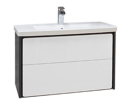 Заказать Тумба с раковиной белый глянец/антрацит 80 см Roca Ronda ZRU9302965 + 327470000 в магазине сантехники Santeh-Crystal.ru