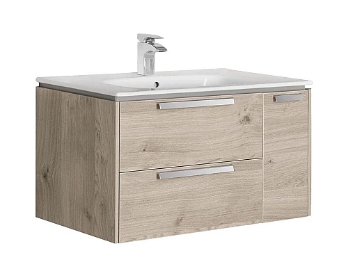 Купить Комплект мебели светлый дуб 80 см Roca Lago 857296444 + 32799C000 + ZRU9000033 в магазине сантехники Santeh-Crystal.ru