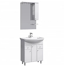 Комплект мебели белый глянец 87 см Aqwella Barcelona Lux BA0108K + 4620008197357 + Ba.02.08