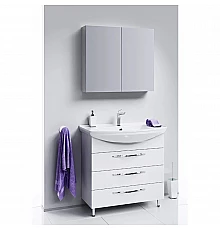 Комплект мебели белый глянец 87  см Aqwella Allegro Agr.01.08/3 + 4620008197357 + MC.04.08