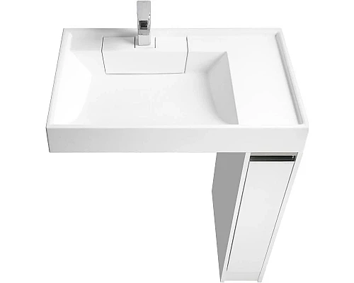 Заказать Тумба с раковиной белый глянец 80 см Акватон Лондри 1A2361K0LH010 в магазине сантехники Santeh-Crystal.ru