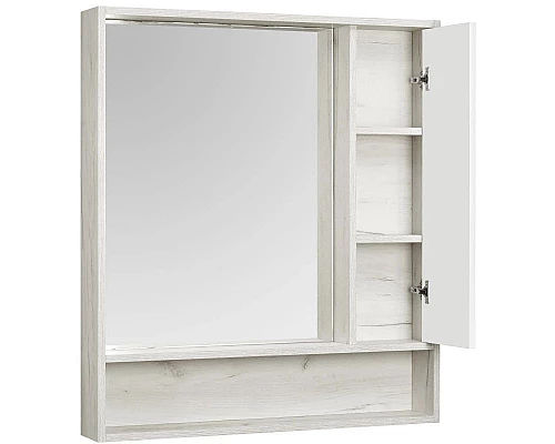 Купить Комплект мебели белый глянец/дуб крафт 80 см Акватон Флай 1A237401FAX10 + 1WH302251 + 1A237702FAX10 в магазине сантехники Santeh-Crystal.ru