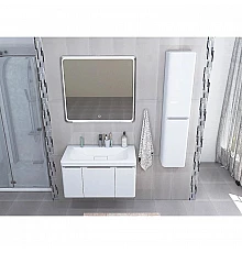 Комплект мебели белый глянец 85 см Акватон Шерилл 1A208801SH010 + 1A71443KSH010 + 1A210302SH010