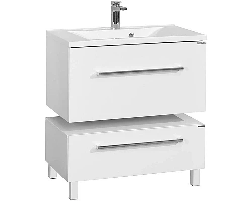 Заказать Комплект мебели белый глянец 80 см Акватон Мадрид 1A126801MA010 + 1A70493KPR010 + 1A175202MA010 в магазине сантехники Santeh-Crystal.ru