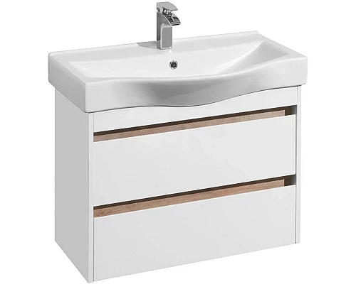 Заказать Комплект мебели белый глянец/дуб эндгрейн 80 см Акватон Нортон 1A248901NT010 + 1WH302422 + 1A249202NT010 в магазине сантехники Santeh-Crystal.ru