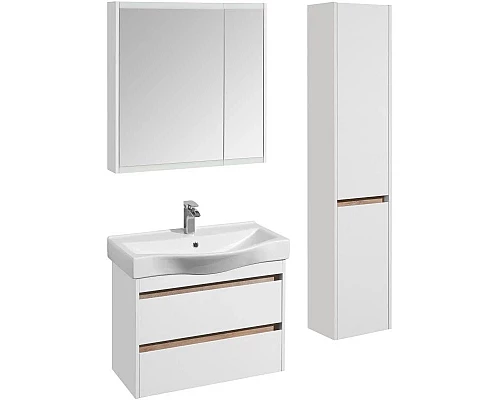 Заказать Комплект мебели белый глянец/дуб эндгрейн 80 см Акватон Нортон 1A248901NT010 + 1WH302422 + 1A249202NT010 в магазине сантехники Santeh-Crystal.ru