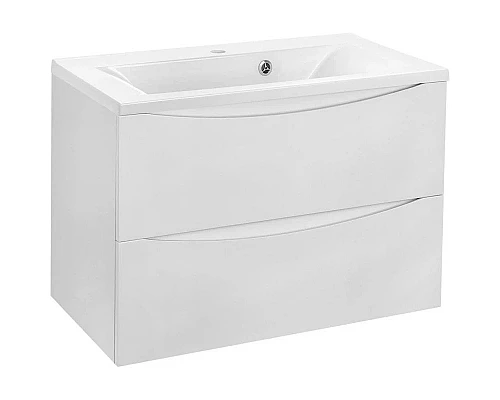 Заказать Комплект мебели белый глянец 75 см Vincea Mia VMC-2MA750GW + VCB-3M750W + VLM-3VC800 в магазине сантехники Santeh-Crystal.ru