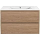 Приобрести Тумба с раковиной натуральный дуб 81,5 см Vincea Gio VMC-2G800NO + VBS-13980 в магазине сантехники Santeh-Crystal.ru