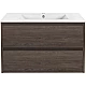 Приобрести Комплект мебели темный дуб 81,5 см Vincea Gio VMC-2G800RO + VBS-13980 + VLM-2I800 в магазине сантехники Santeh-Crystal.ru