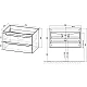 Купить Тумба с раковиной темный дуб 80,5 см Vincea Fine VMC-2F800RW + VCB-1F800W в магазине сантехники Santeh-Crystal.ru