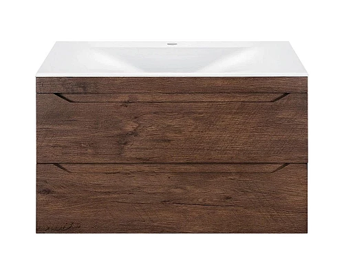 Приобрести Комплект мебели темный дуб 80,5 см Vincea Fine VMC-2F800RW + VCB-1F800W + VLM-2A800 в магазине сантехники Santeh-Crystal.ru