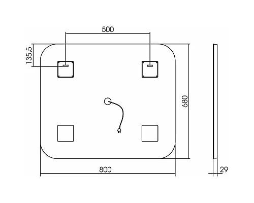 Купить Комплект мебели белый глянец 80,5 см Vincea Fine VMC-2F800GW + VCB-1F800W + VLM-2A800 в магазине сантехники Santeh-Crystal.ru