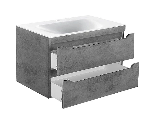 Купить Комплект мебели бетон 80,5 см Vincea Fine VMC-2F800BT + VCB-1F800W + VLM-2A800 в магазине сантехники Santeh-Crystal.ru