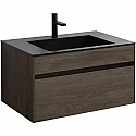 Тумба с раковиной темный дуб 80 см Vincea Chiara VMC-2C800RO + VCB-13800B