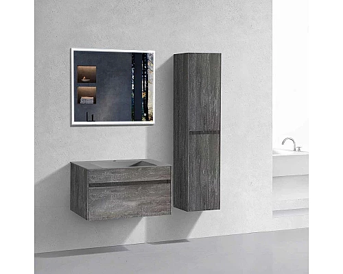 Приобрести Комплект мебели серый камень 80 см Vincea Chiara VMC-2C800GS + VCB-13800G + VLM-3VN800 в магазине сантехники Santeh-Crystal.ru