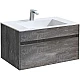 Купить Тумба с раковиной серый камень 80 см Vincea Chiara VMC-2C800GS + VCB-13800W в магазине сантехники Santeh-Crystal.ru