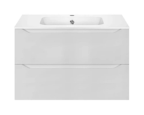 Приобрести Тумба с раковиной белый глянец 81 см Vincea Norma VMC-2N800GW + VCB-2N800W в магазине сантехники Santeh-Crystal.ru
