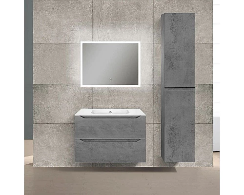 Приобрести Комплект мебели бетон 81 см Vincea Norma VMC-2N800BT + VCB-2N800W + VLM-2B800 в магазине сантехники Santeh-Crystal.ru