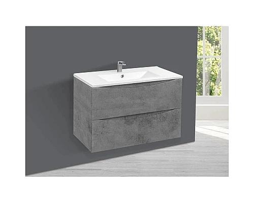 Купить Комплект мебели бетон 81,5 см Vincea Mia VMC-2MC800BT + VBS-13980 + VLM-3VN800 в магазине сантехники Santeh-Crystal.ru