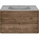Тумба с раковиной дуб винтаж 79,4 см Vincea Vico VMC-2V800VO + VCB-2VP800G