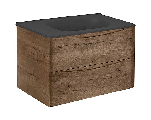 Приобрести Тумба с раковиной дуб винтаж 79,4 см Vincea Paola VMC-2P800VO + VCB-2VP800B в магазине сантехники Santeh-Crystal.ru