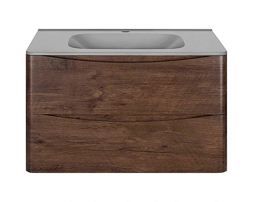 Купить Тумба с раковиной темный дуб 79,4 см Vincea Paola VMC-2P800RW + VCB-2VP800G в магазине сантехники Santeh-Crystal.ru