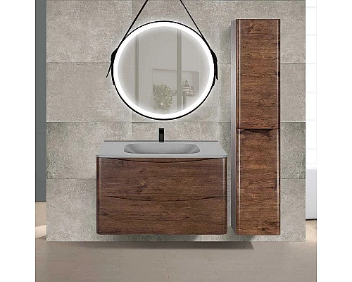 Купить Тумба с раковиной темный дуб 79,4 см Vincea Paola VMC-2P800RW + VCB-2VP800G в магазине сантехники Santeh-Crystal.ru