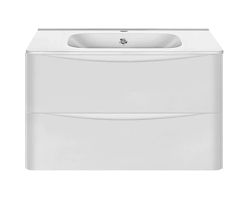 Приобрести Комплект мебели белый глянец 79,4 см Vincea Paola VMC-2P800GW + VCB-2VP800W + VLM-2A800 в магазине сантехники Santeh-Crystal.ru