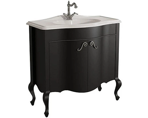 Купить Тумба черный матовый 90,6 см Caprigo Bourget 11024-B042 в магазине сантехники Santeh-Crystal.ru