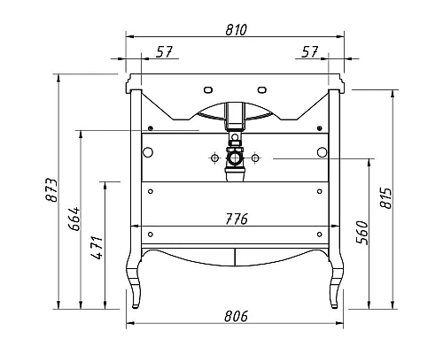 Купить Тумба пикрит 80,8 см Caprigo Verona 33518-TP814 в магазине сантехники Santeh-Crystal.ru
