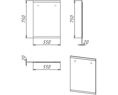 Заказать Комплект мебели дуб веллингтон/бетон 80 см Grossman Бруно 108008 + GR-3020 + 205506 в магазине сантехники Santeh-Crystal.ru