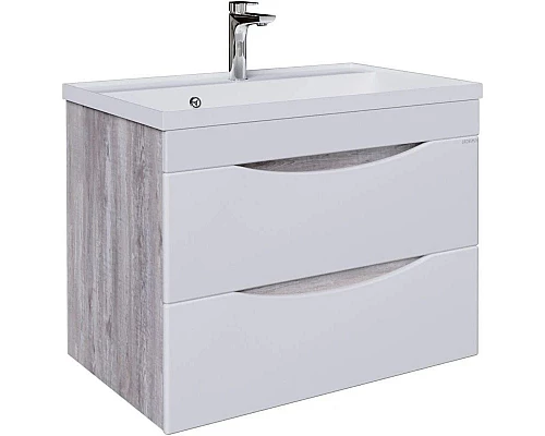 Купить Комплект мебели бетон пайн/белый глянец 80,2 см Grossman Талис 108014 + 4627173210188 + 208009 в магазине сантехники Santeh-Crystal.ru