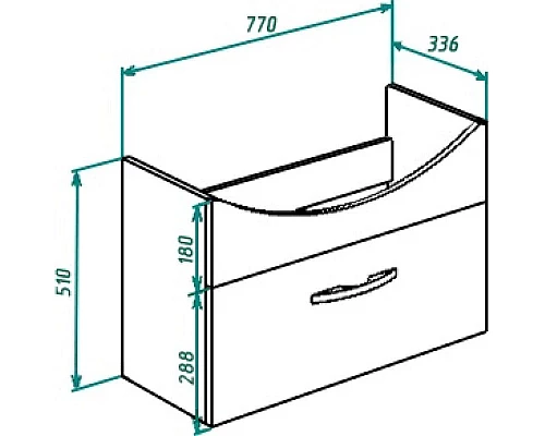 Приобрести Тумба с раковиной белый глянец 79,5 см Bellezza Анкона 4639613190011 + 4690311008985 в магазине сантехники Santeh-Crystal.ru