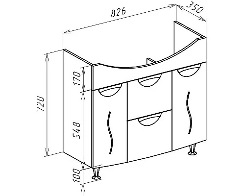 Приобрести Тумба с раковиной белый глянец 86,5 см с бельевой корзиной Bellezza Глория 4638514100013 + 4620008197357 в магазине сантехники Santeh-Crystal.ru