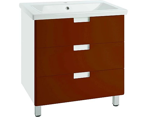 Приобрести Тумба с раковиной красный глянец/белый глянец 89,5 см Bellezza Пегас 4630415140037 + 5902115715303 в магазине сантехники Santeh-Crystal.ru