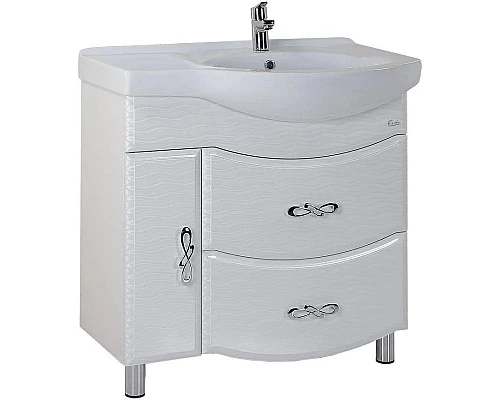 Заказать Тумба белый глянец 80,1 см Onika Вальс 108209 в магазине сантехники Santeh-Crystal.ru