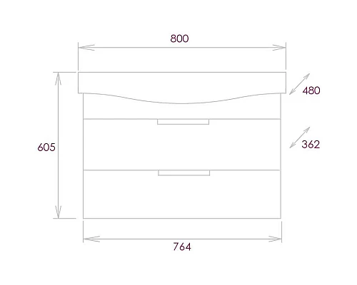 Заказать Тумба бетон чикаго 76,4 см Onika Девис 108048 в магазине сантехники Santeh-Crystal.ru